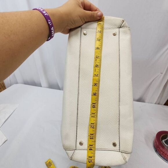 Kate Spade New York Bridge Place Francisca Large Tote Leather Bag White Cream - Picture 7 of 13